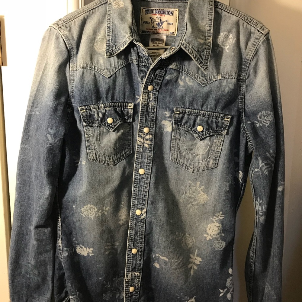 True religion Denim button down
